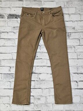 Point Zero Mens Tan Slim Straight Jeans Size 33 Stretch Denim Casual Pants